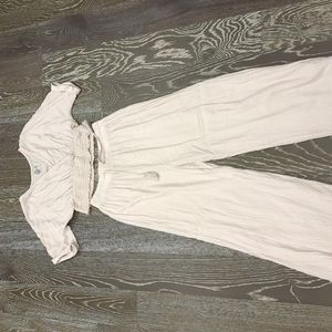 Lulu's Beige Two Piece Swim Cover Up